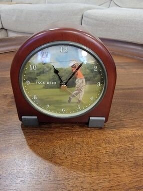 Jack Reid Solid Wood Desk Clock. Works. Like New.